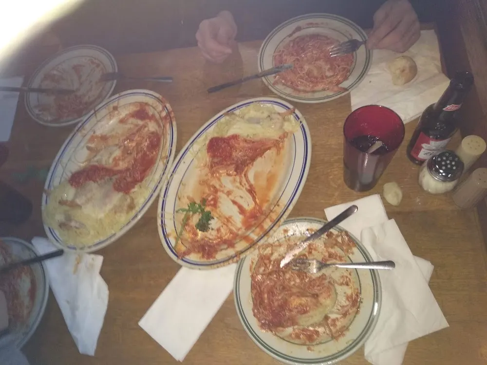Espaguetis Shrimp Parmiggiana