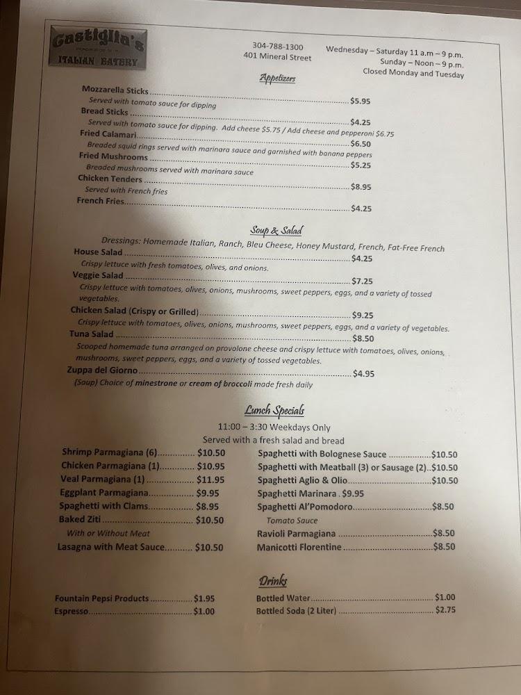 Castiglia | Italian Eatery Menu image 3